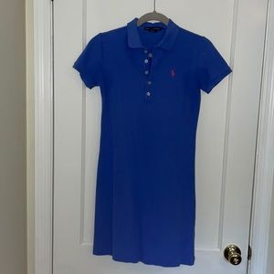 RALPH LAUREN POLO Small 0 2 4 Blue Polo Dress Collared